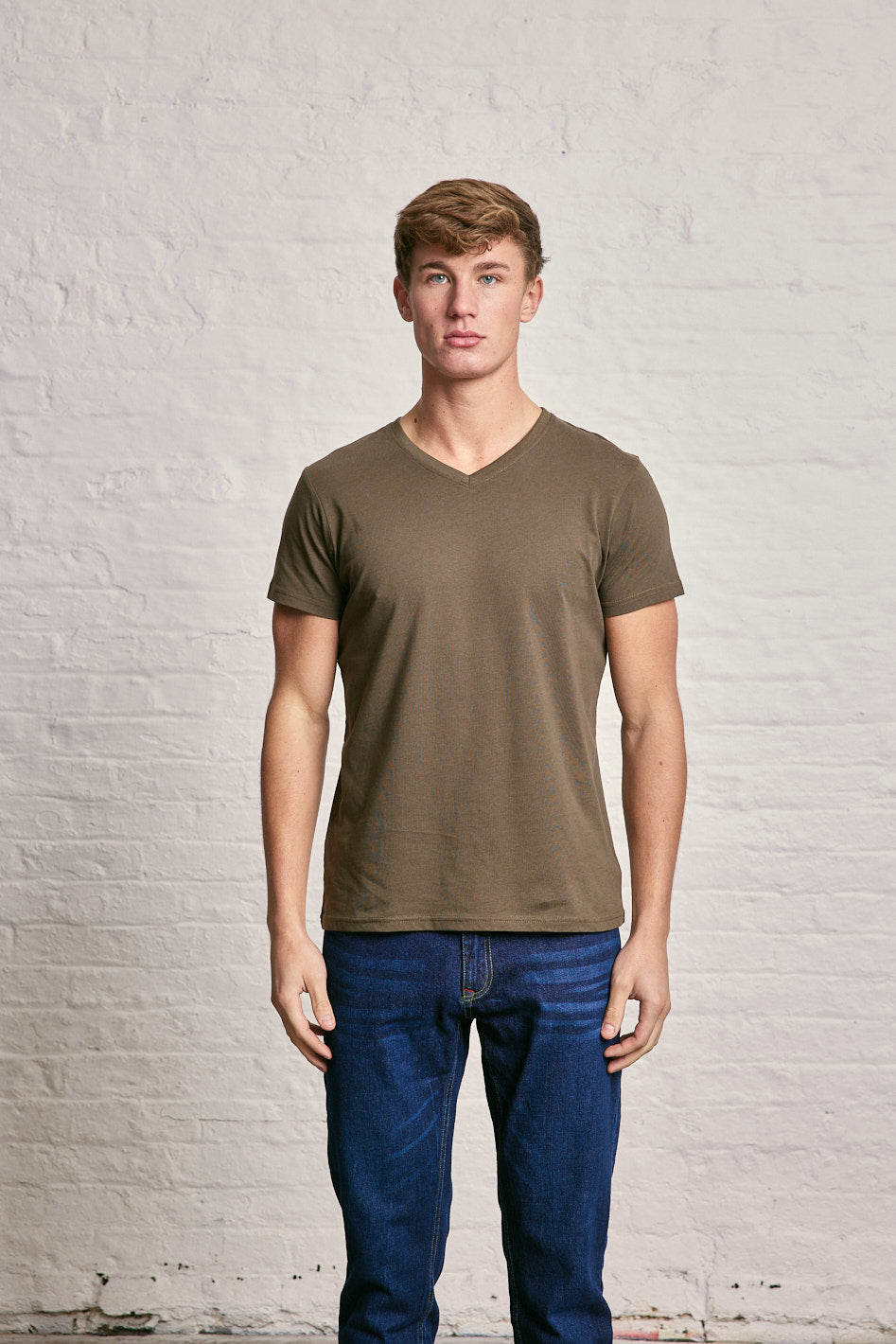 Brown V-Neck high quality Top