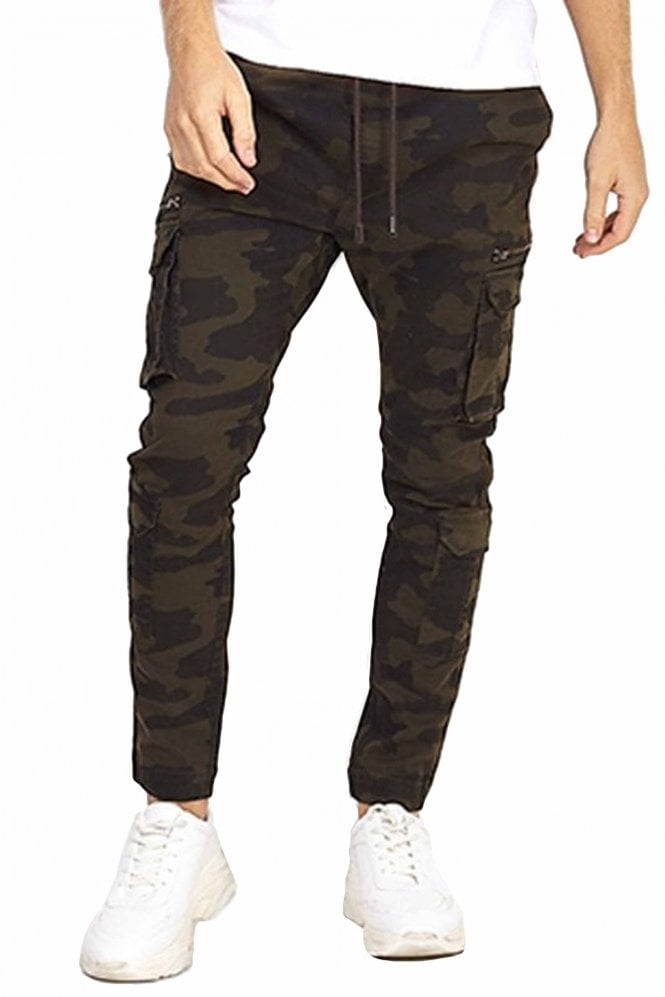 Camo Cargo Cuff Jogger – Blue Inc