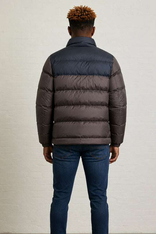 MENS TS GLOSSY PRINT PUFFER JACKET