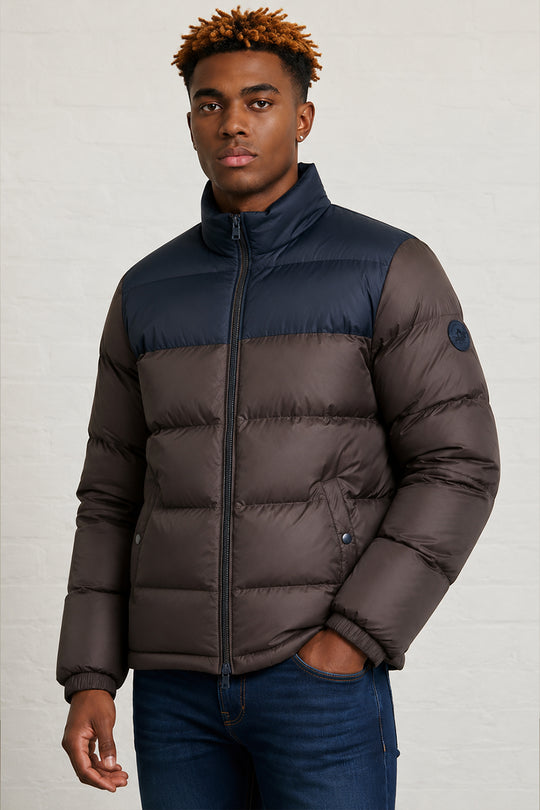 MENS TS GLOSSY PRINT PUFFER JACKET
