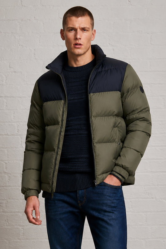 MENS TS GLOSSY PRINT PUFFER JACKET