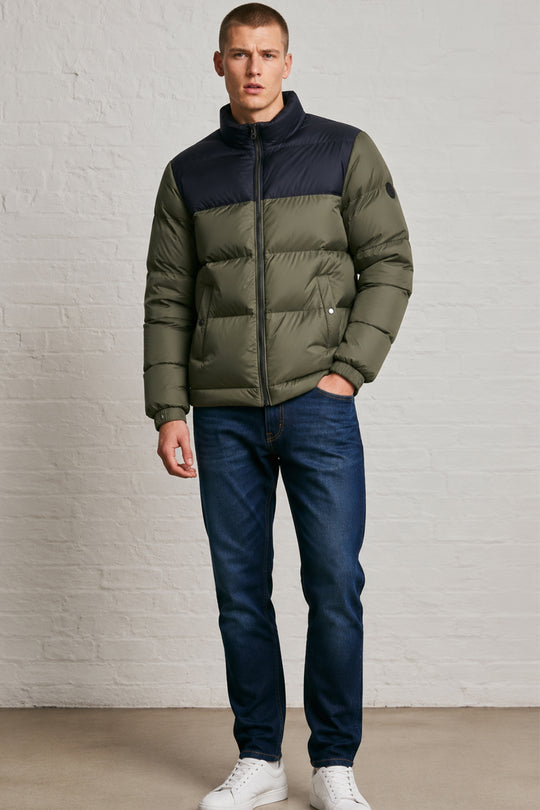 MENS TS GLOSSY PRINT PUFFER JACKET
