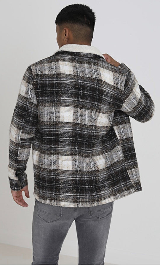 MEN MJK-AUGUSTUSBRN CHK JKT W CRM SHERPA