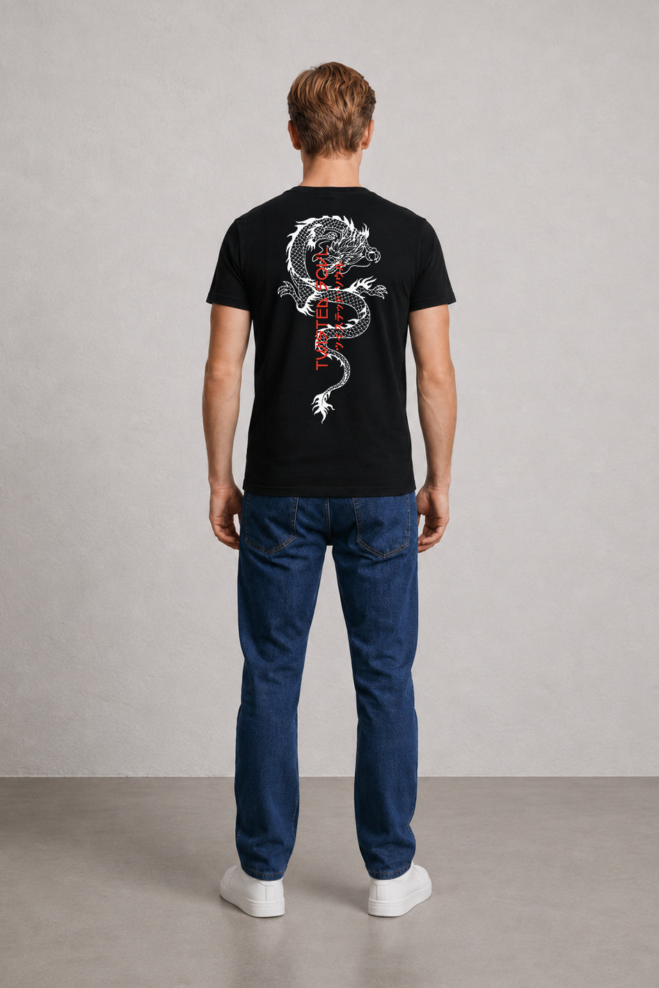 MENS TS DRAGON PRINT TEE