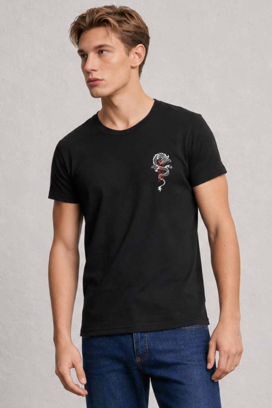 MENS TS DRAGON PRINT TEE