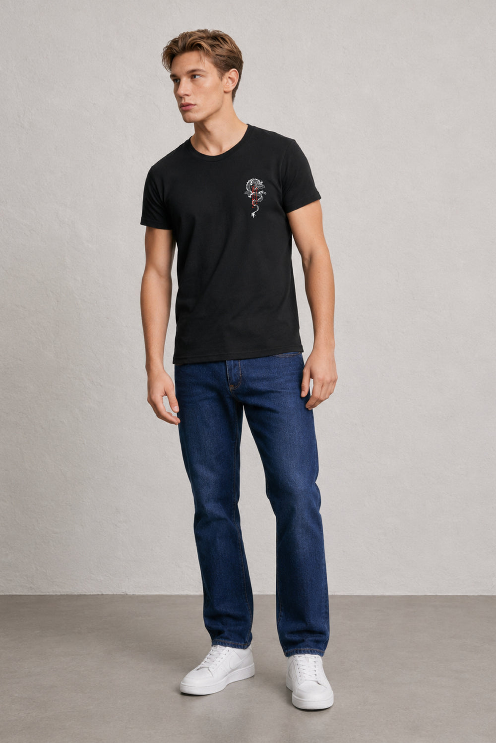 MENS TS DRAGON PRINT TEE