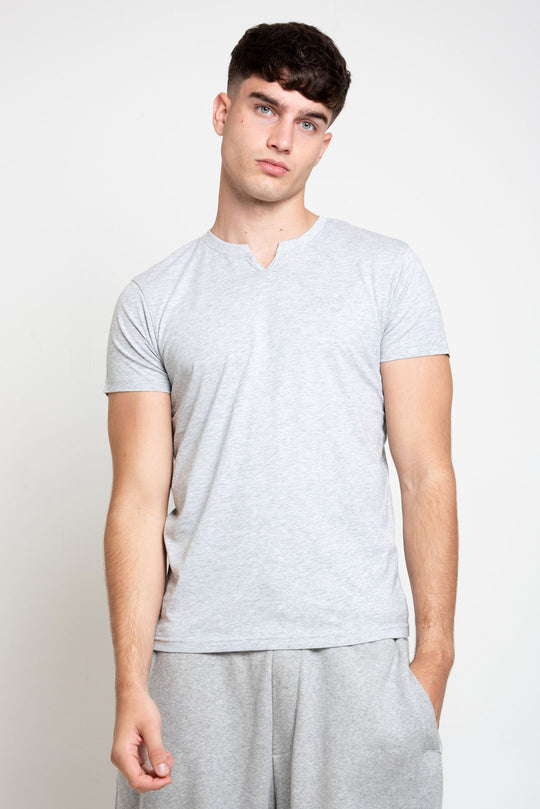MENS MENS NOTCH NECK TSHIRT