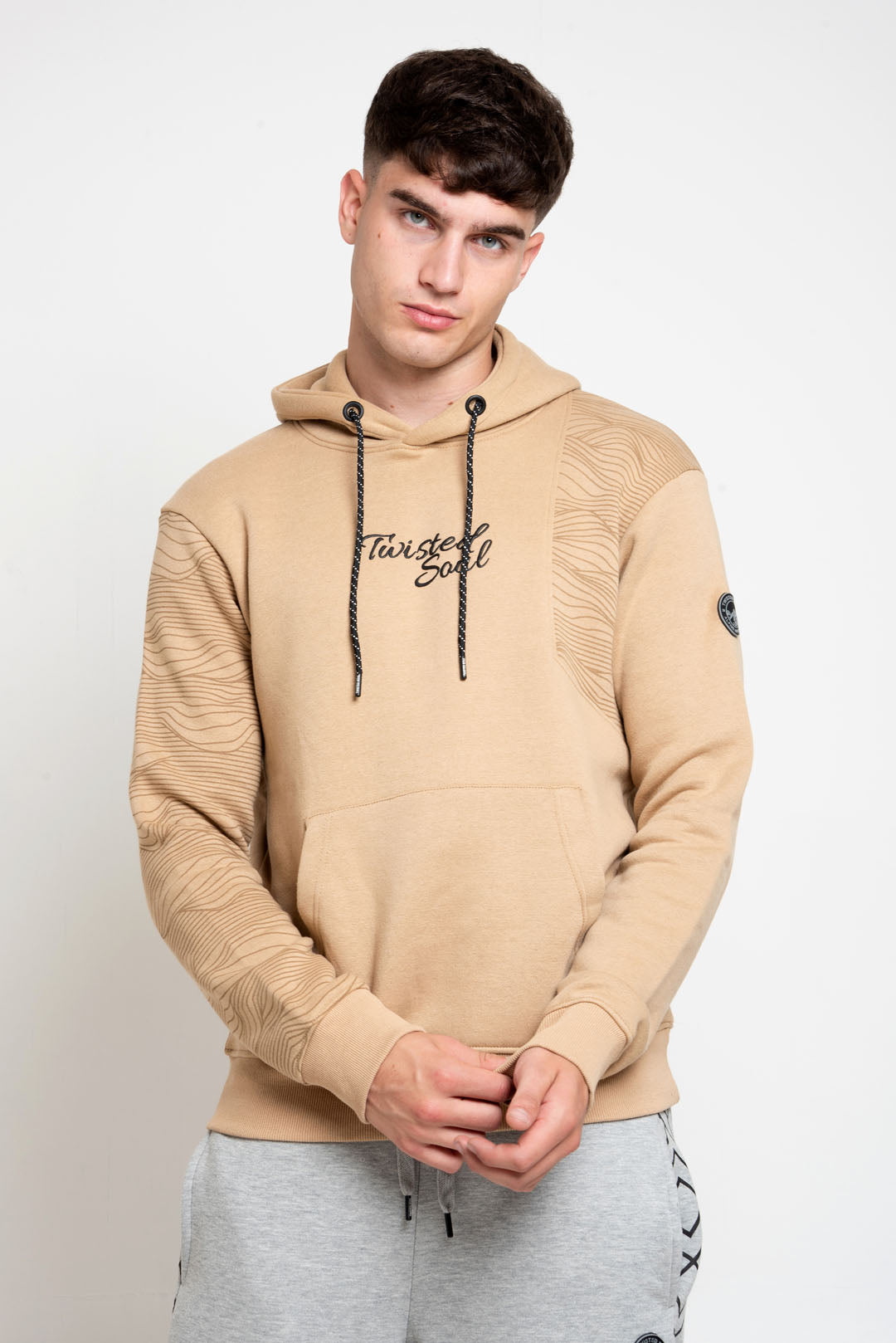 MENS TS ABSTRACT PANEL HOODIE