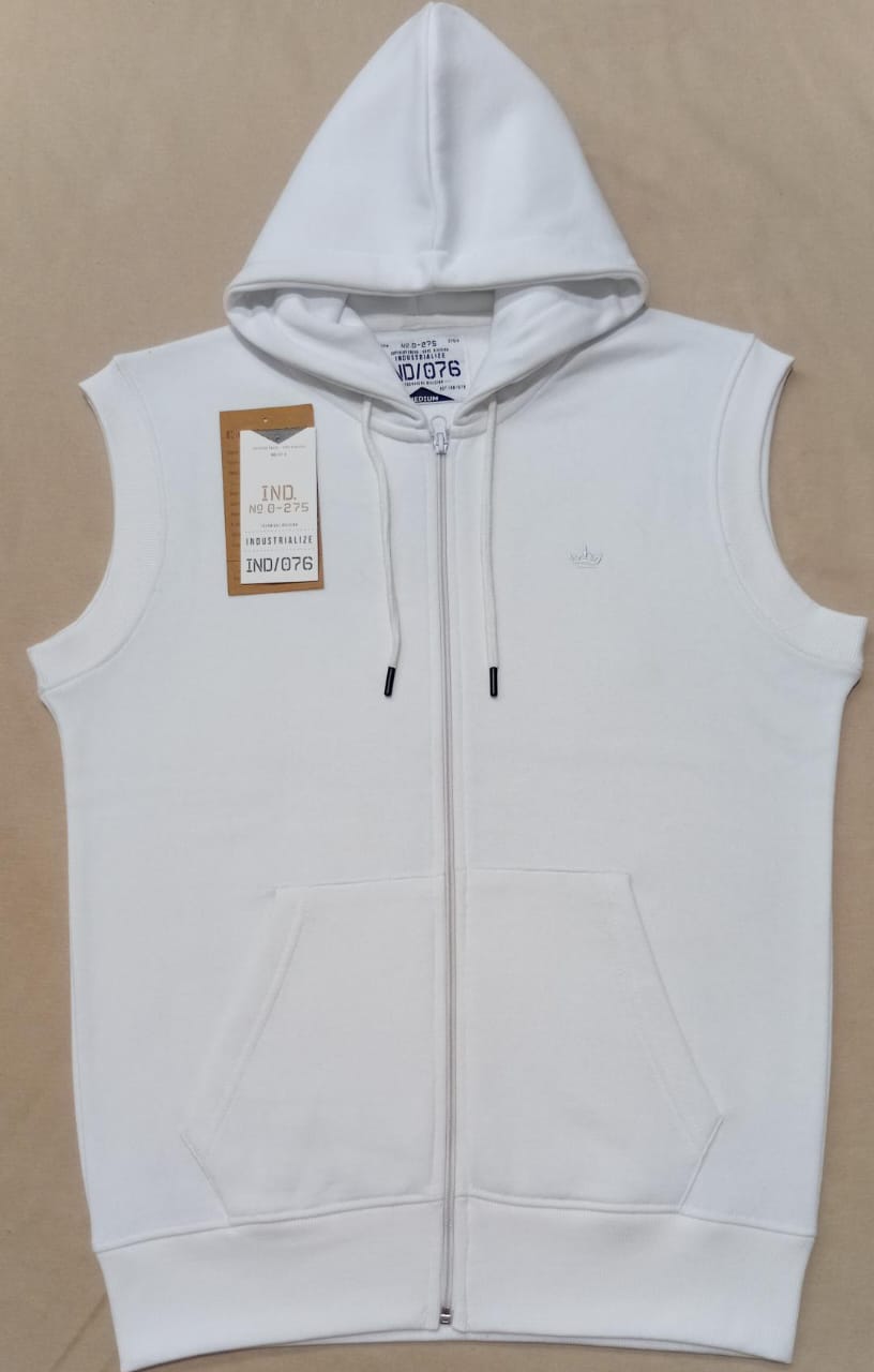 Sleeveless Zipped Hoody