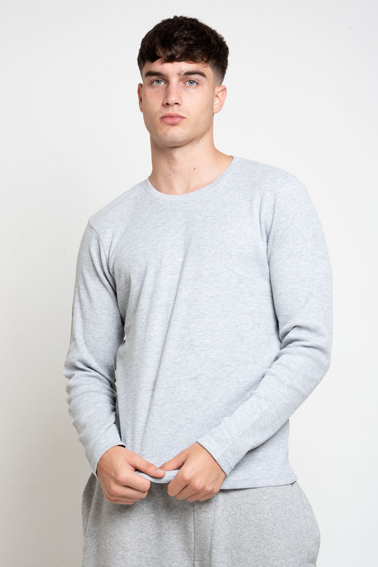 MENS IN LS WAFFLE TEE
