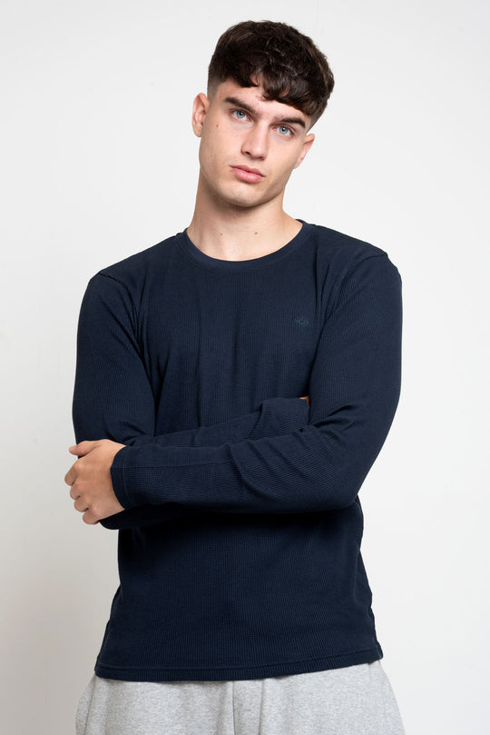 MENS IN LS WAFFLE TEE