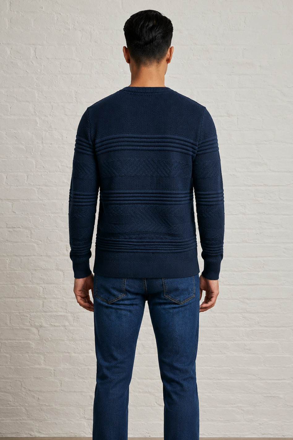 MENS TS CR NK DIFF PATTERN KT LS P OVER