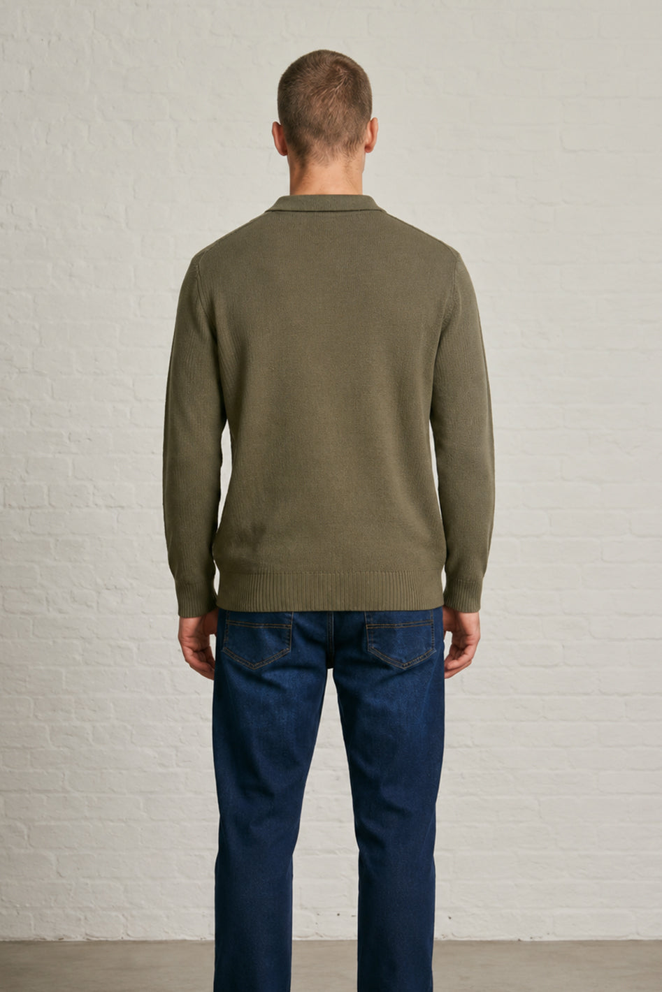MENS TS LONG SLEEVE ZIP POLO PULLOVER