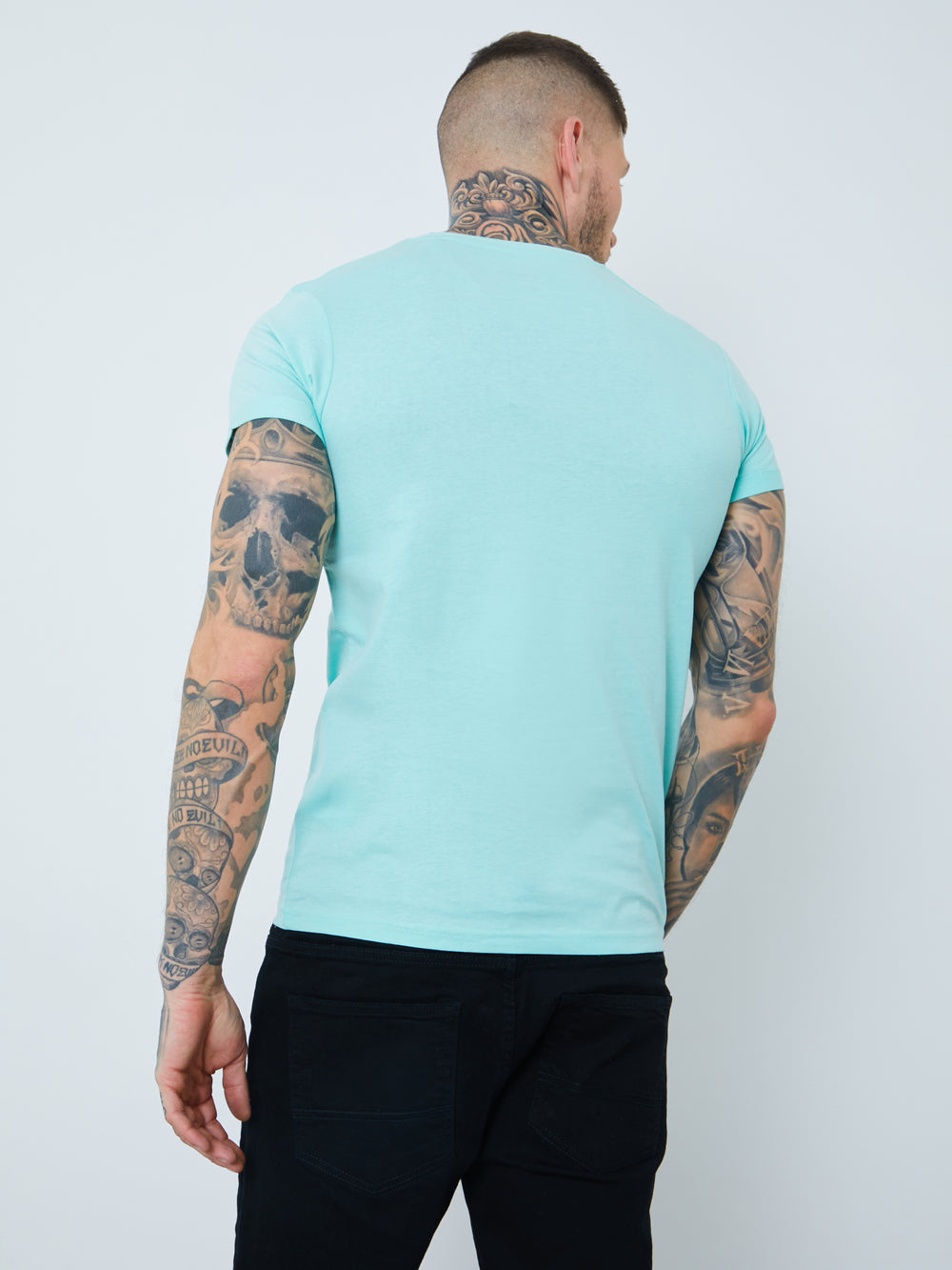 Crew Neck Pocket Roll Tee