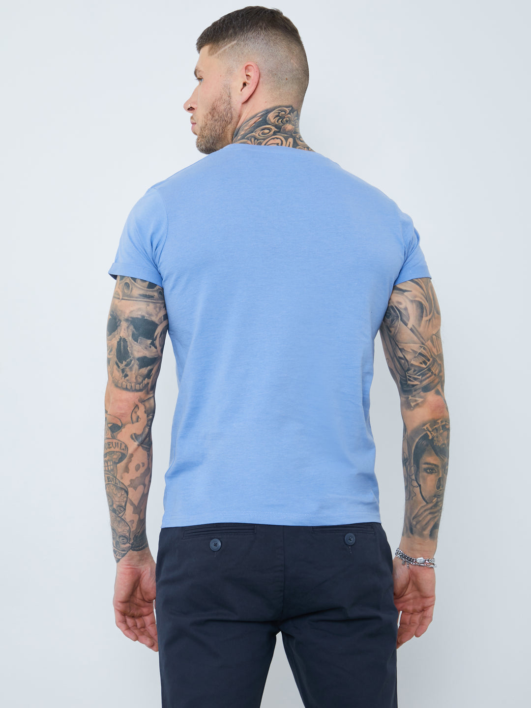 Crew Neck Pocket Roll Tee