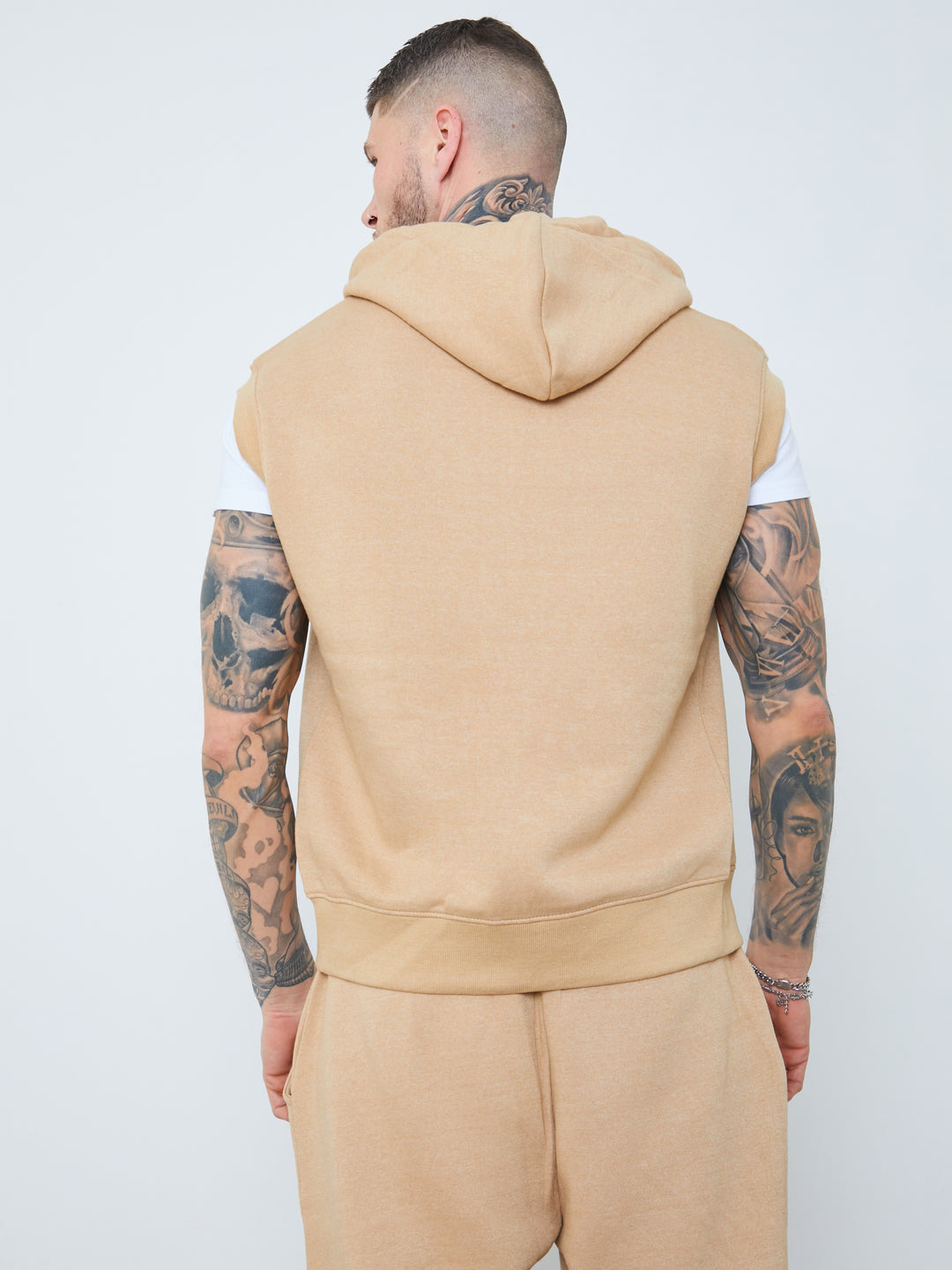 Sleeveless Zipped Hoody