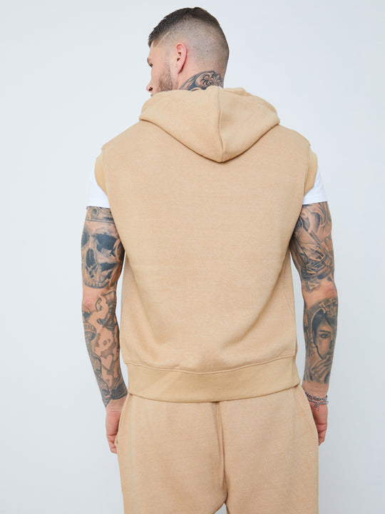 Sleeveless Zipped Hoody
