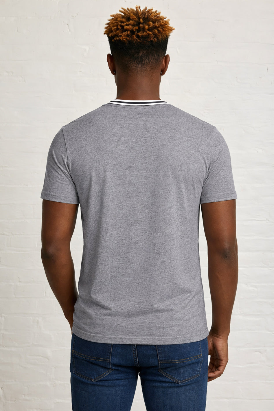 MENS PIN STRIPE SLUB TEE