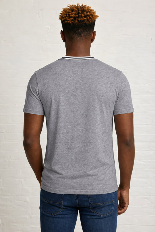 MENS PIN STRIPE SLUB TEE