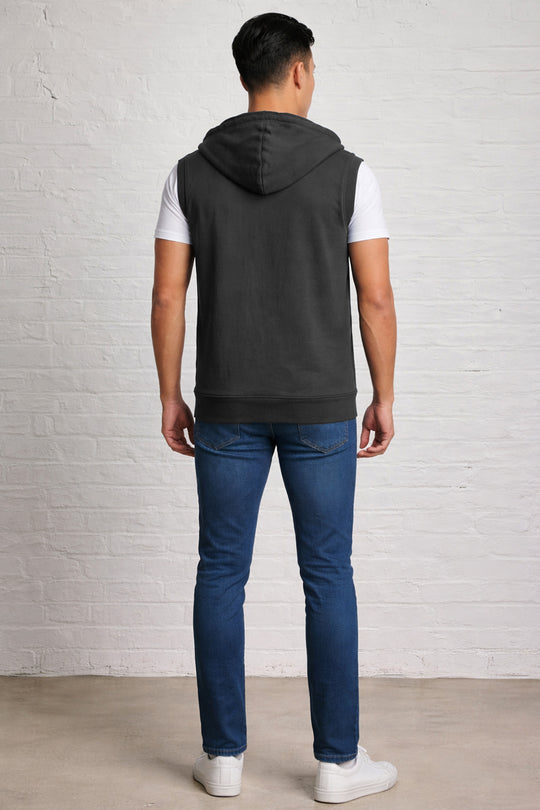 Sleeveless Zipped Hoody