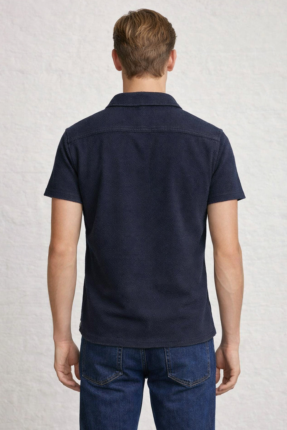 MENS TS NAVY WOVEN SS SHIRT