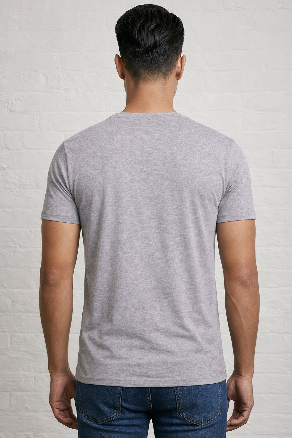 Crew Neck Pocket Roll T-Shirt