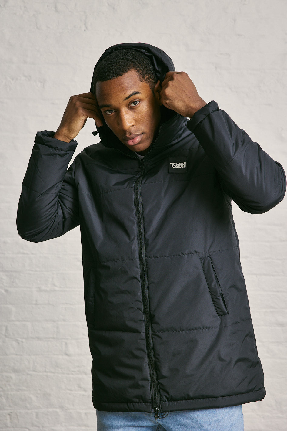 North face bubble coat with clearance hood