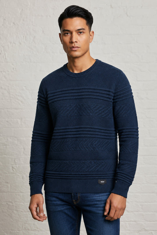 MENS TS CR NK DIFF PATTERN KT LS P OVER