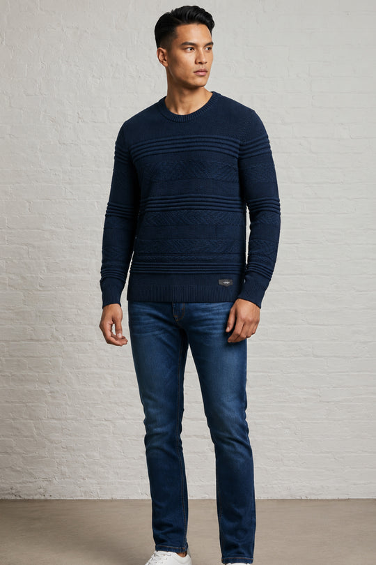 MENS TS CR NK DIFF PATTERN KT LS P OVER