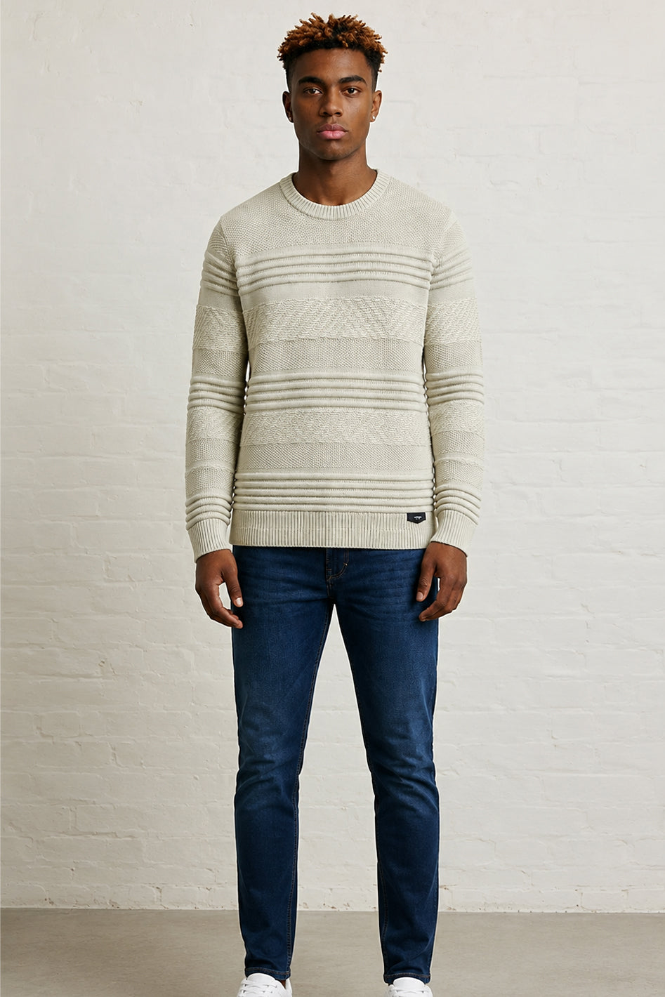 MENS TS CR NK DIFF PATTERN KT LS P OVER