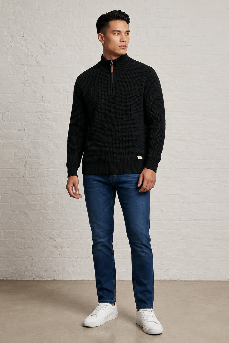 MENS TS FULL SLEEVE 1/2 ZIP PULLOVER