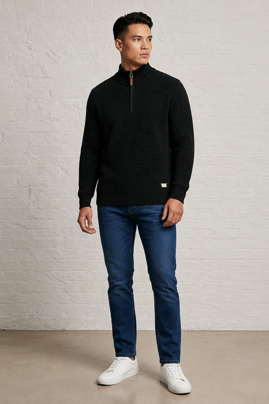 MENS TS FULL SLEEVE 1/2 ZIP PULLOVER