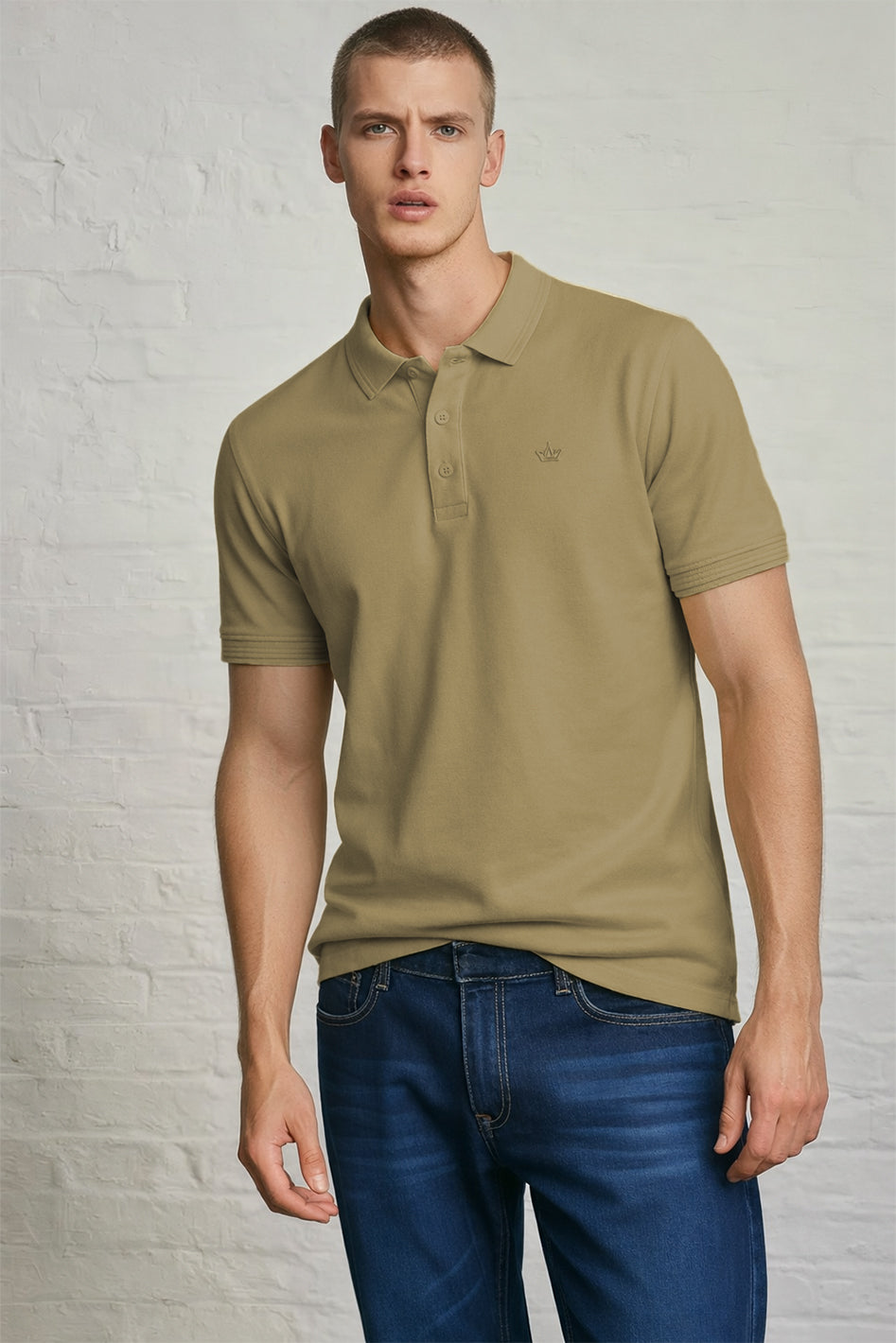 MENS IN CROWN PIQUE POLO