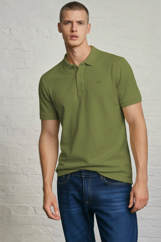 MENS IN CROWN PIQUE POLO