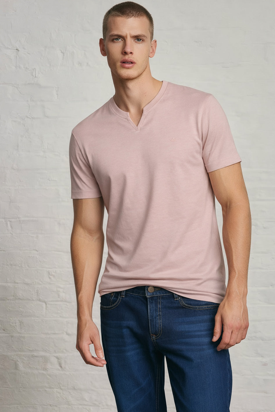 MENS MENS NOTCH NECK TSHIRT