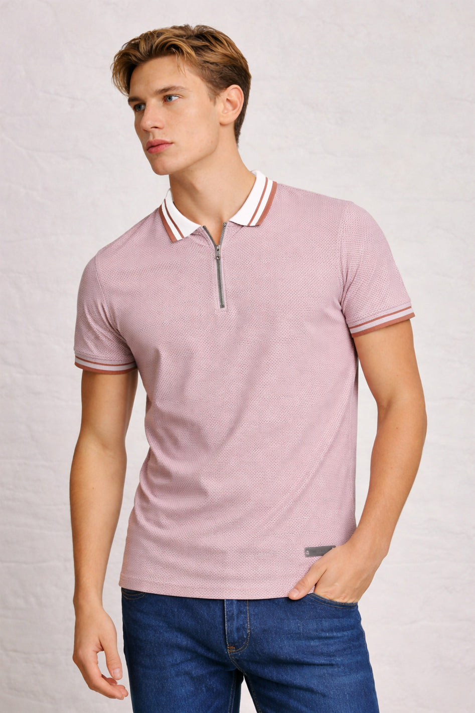 HEXAGON ZIP POLO