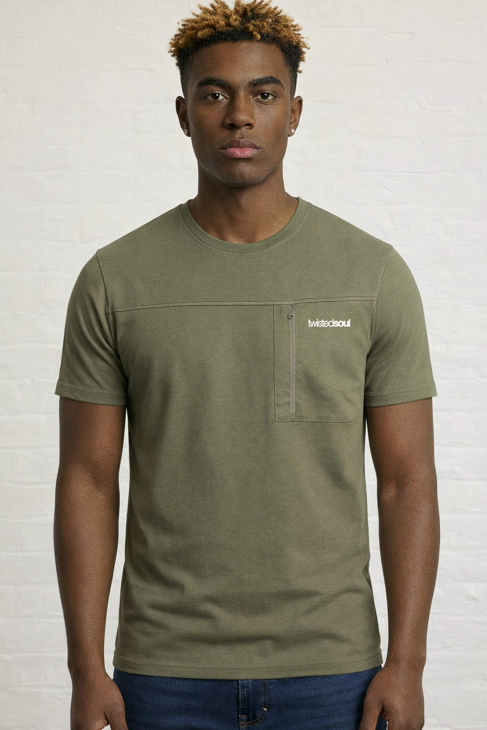 MENS WOVEN POCKET T-SHIRT