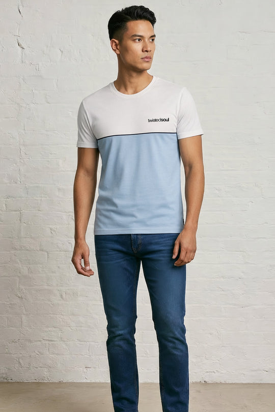 MENS ARMOUR COLOUR BLOCK SS T-SHIRT
