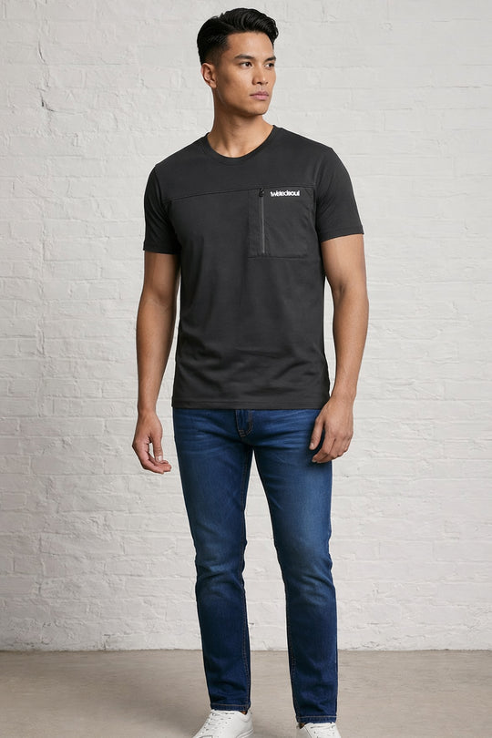 MENS WOVEN POCKET T-SHIRT