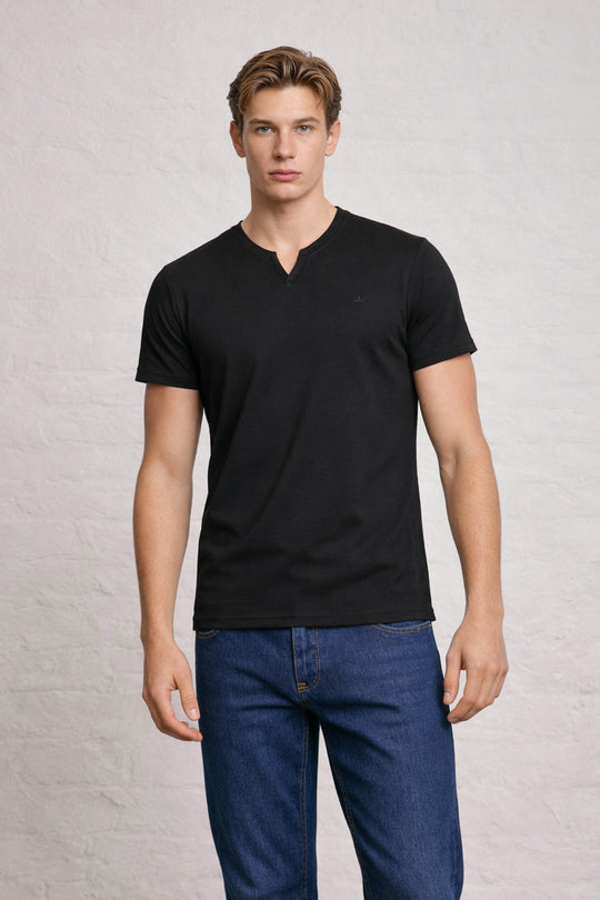 MENS MENS NOTCH NECK TSHIRT