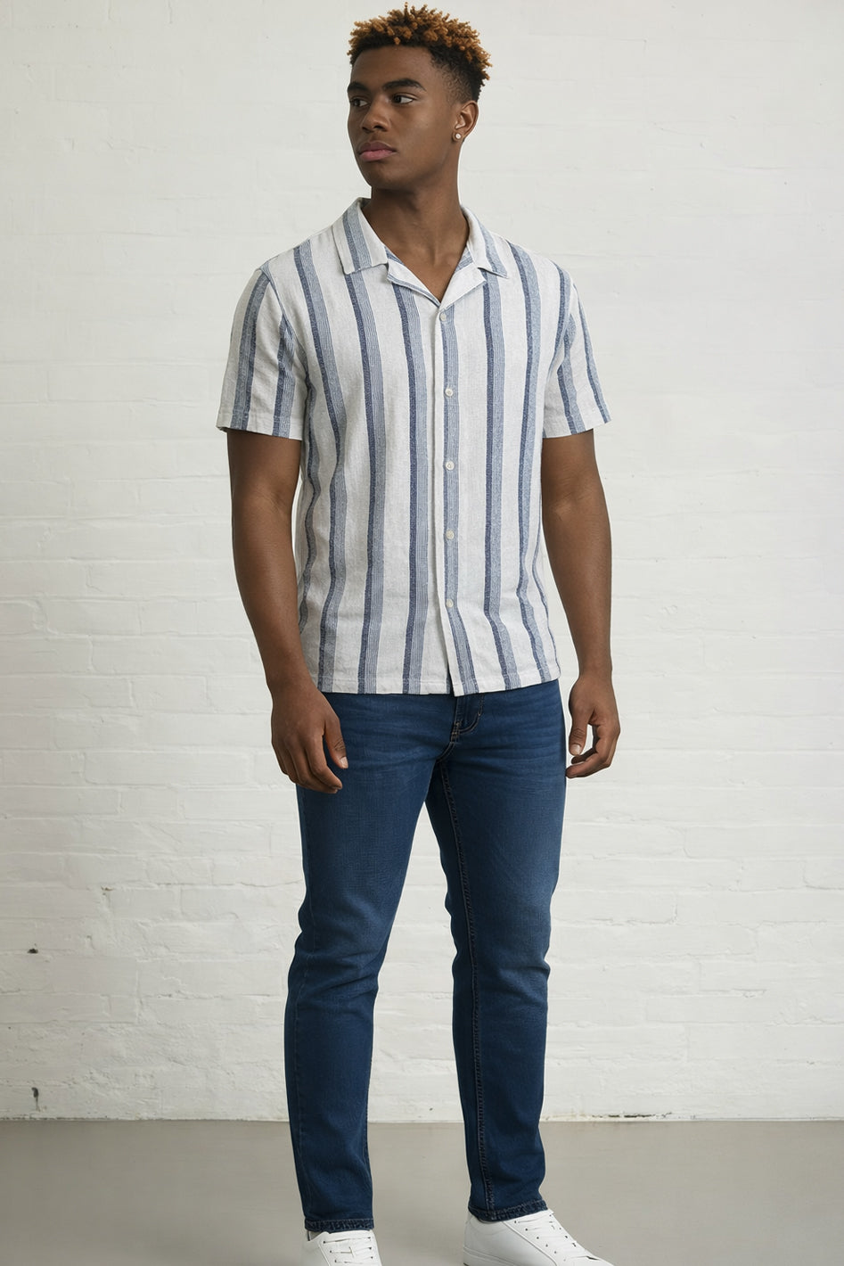 MENS TS OFF WHITE STRIPE SS SHIRT