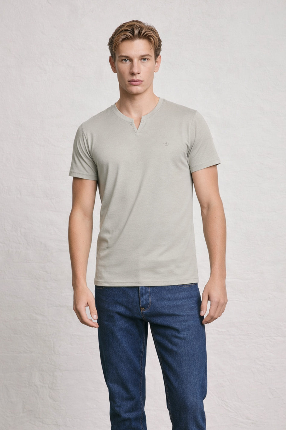MENS MENS NOTCH NECK TSHIRT