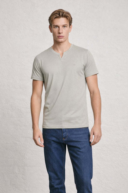 MENS MENS NOTCH NECK TSHIRT