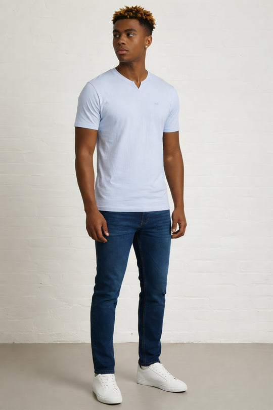 MENS MENS NOTCH NECK TSHIRT