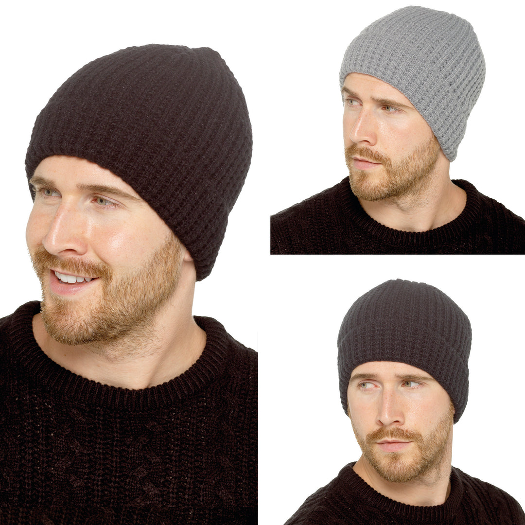 MENS POPCORN KNIT HAT
