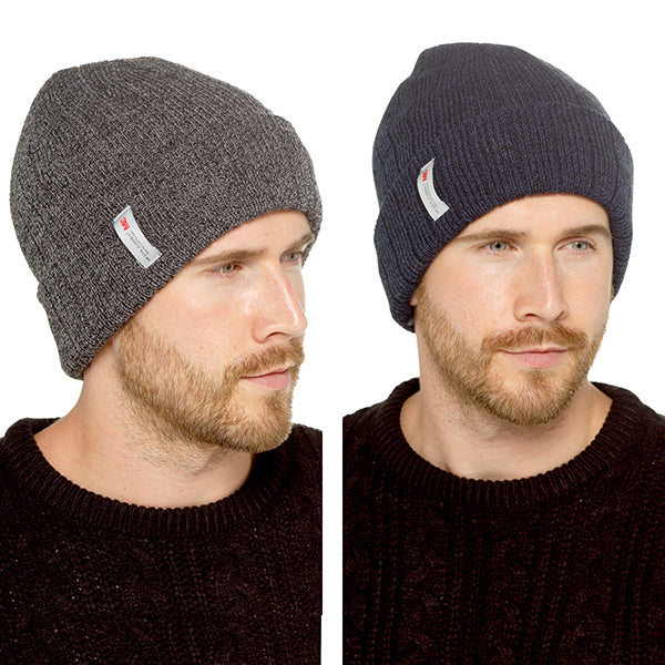 MENS THINSULATE TWIST YARN  BEANIE HAT