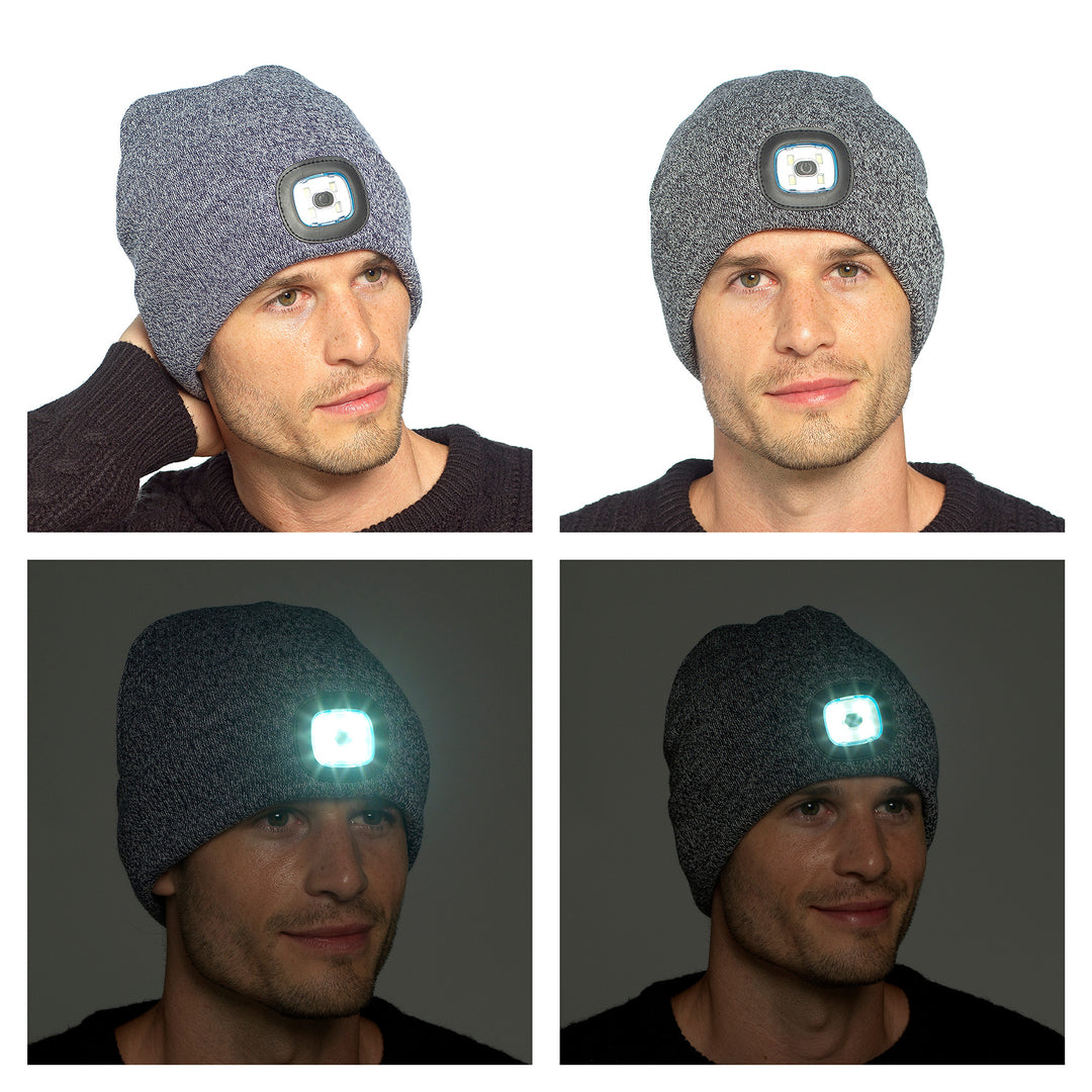 MENS TWIST YARN LED BEANIE HAT