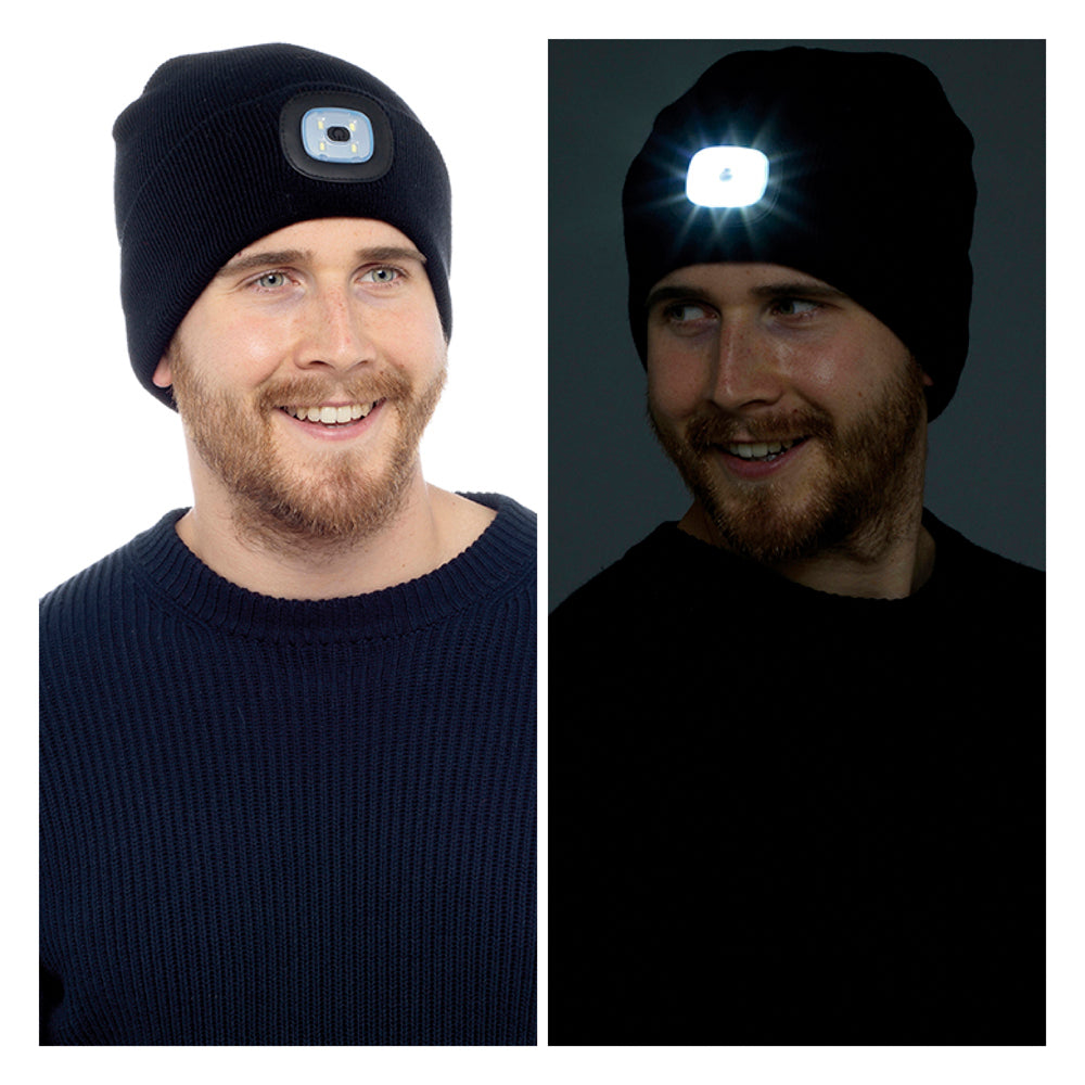 MENS BLACK LED HAT