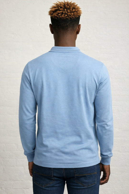 MENS MENS IN LS CROWN PIQUE POLO TEE