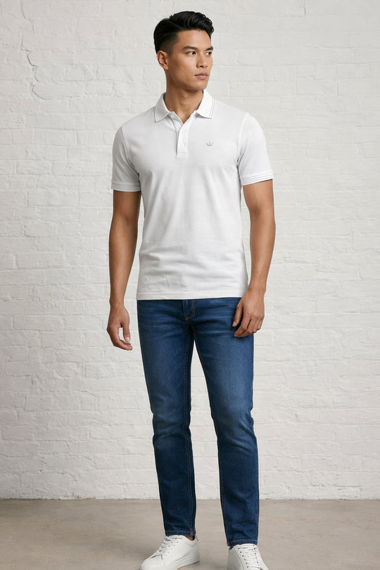 MENS IN CROWN PIQUE POLO